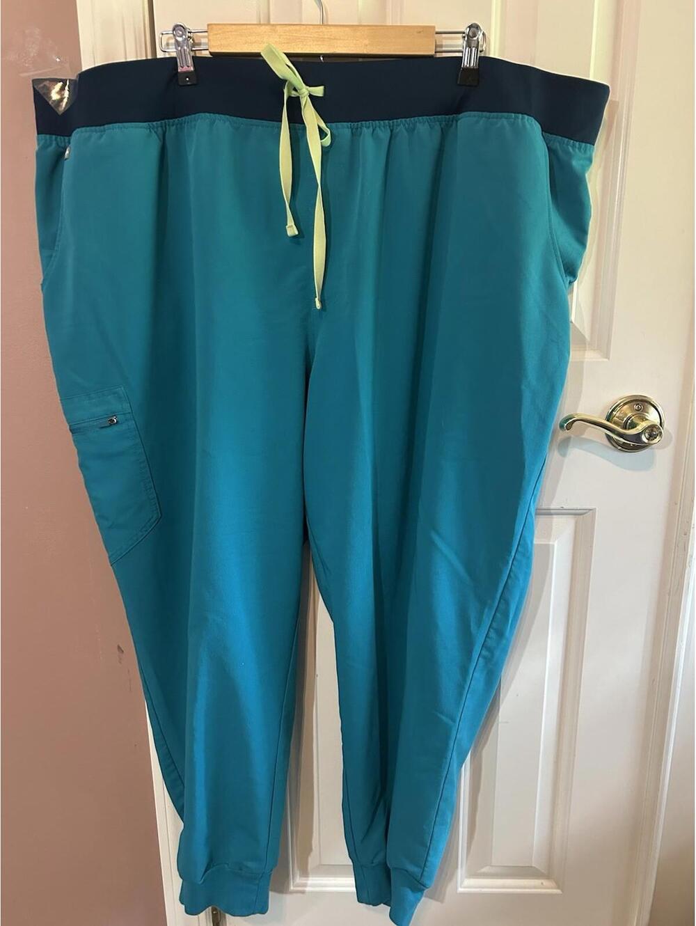 Figs Zamora High Waist Joggers Scrub Pants Womens 6XL 1SW200002 PO 4123 Teal